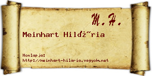 Meinhart Hilária névjegykártya